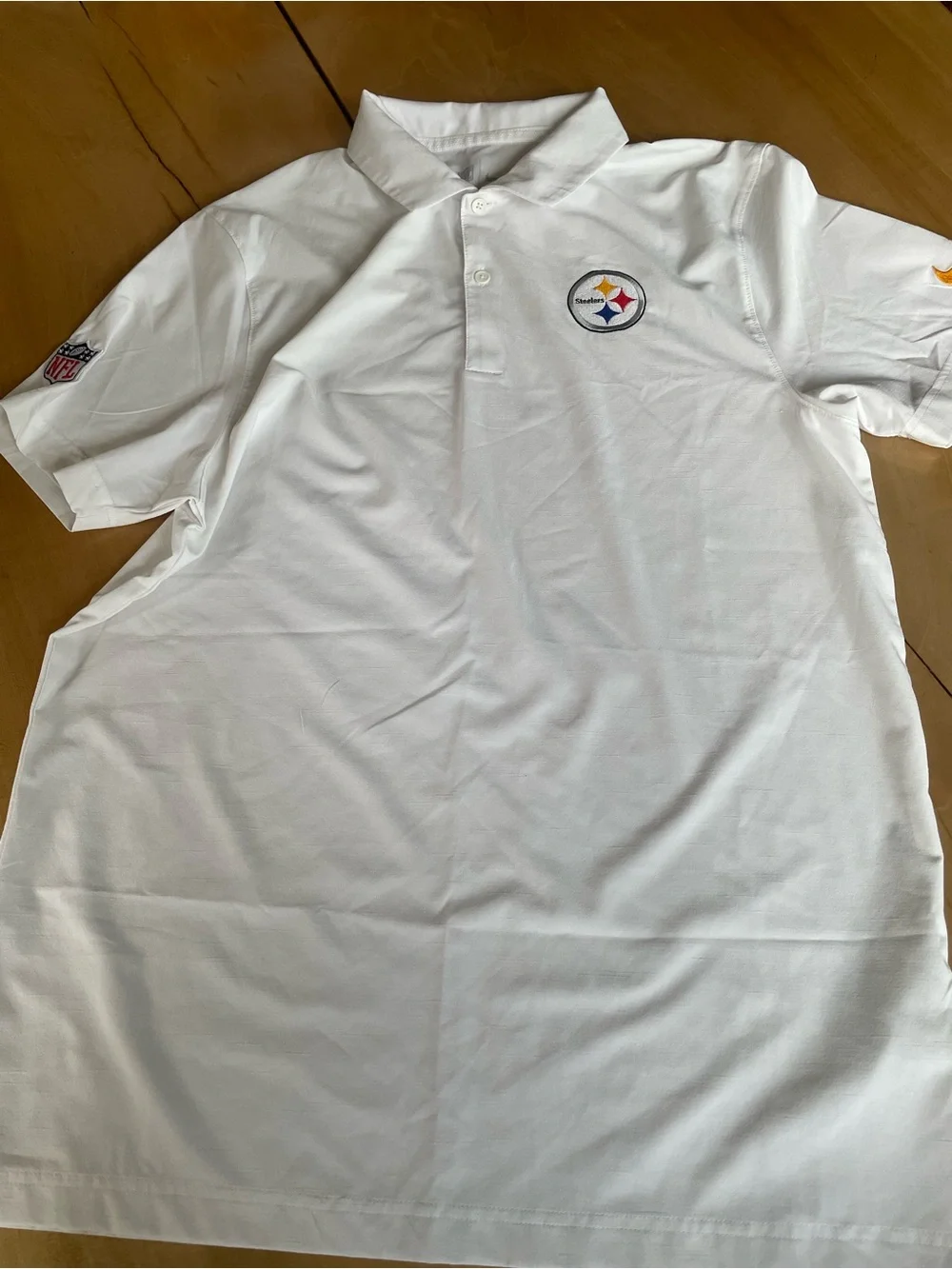 Official  NFL Pittsburgh Steelers White Polo Shirt